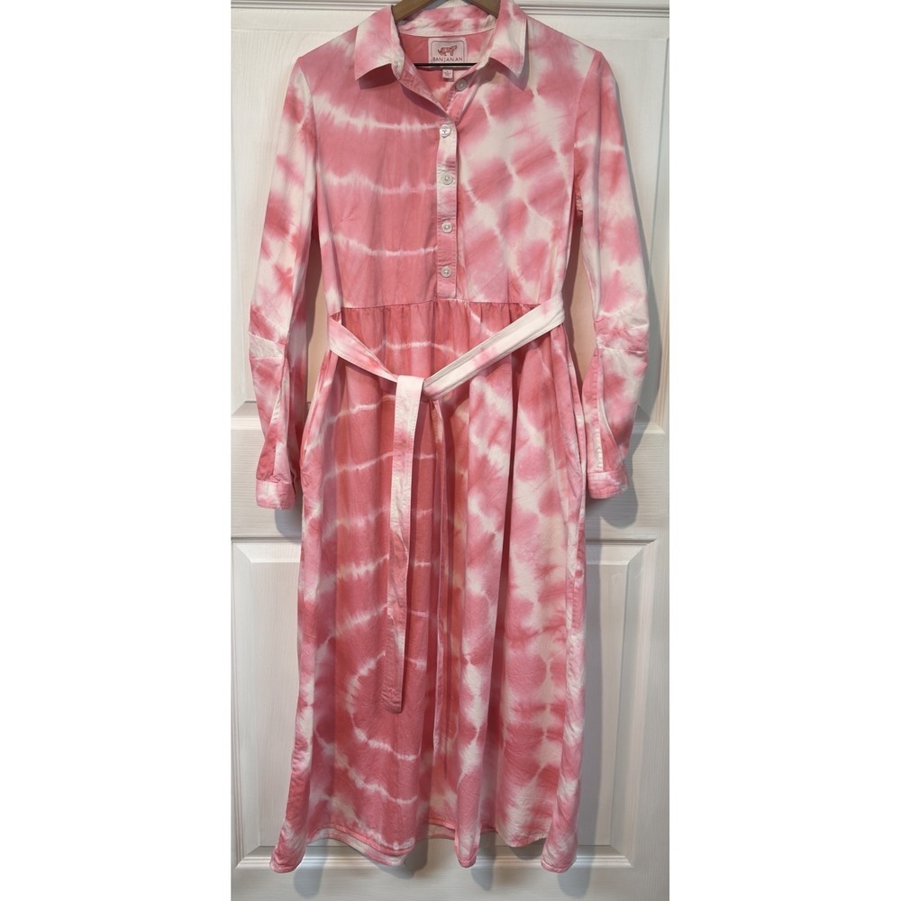 Banjanan  Dress in a pink tie-dye print Size Large - Picture 10 of 16